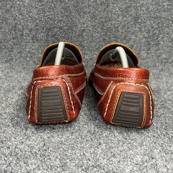 Duluth Trading Co. Bison Leather Driving Moccasins Mens 12 Brown Slip On Loafers - Picture 5 of 12